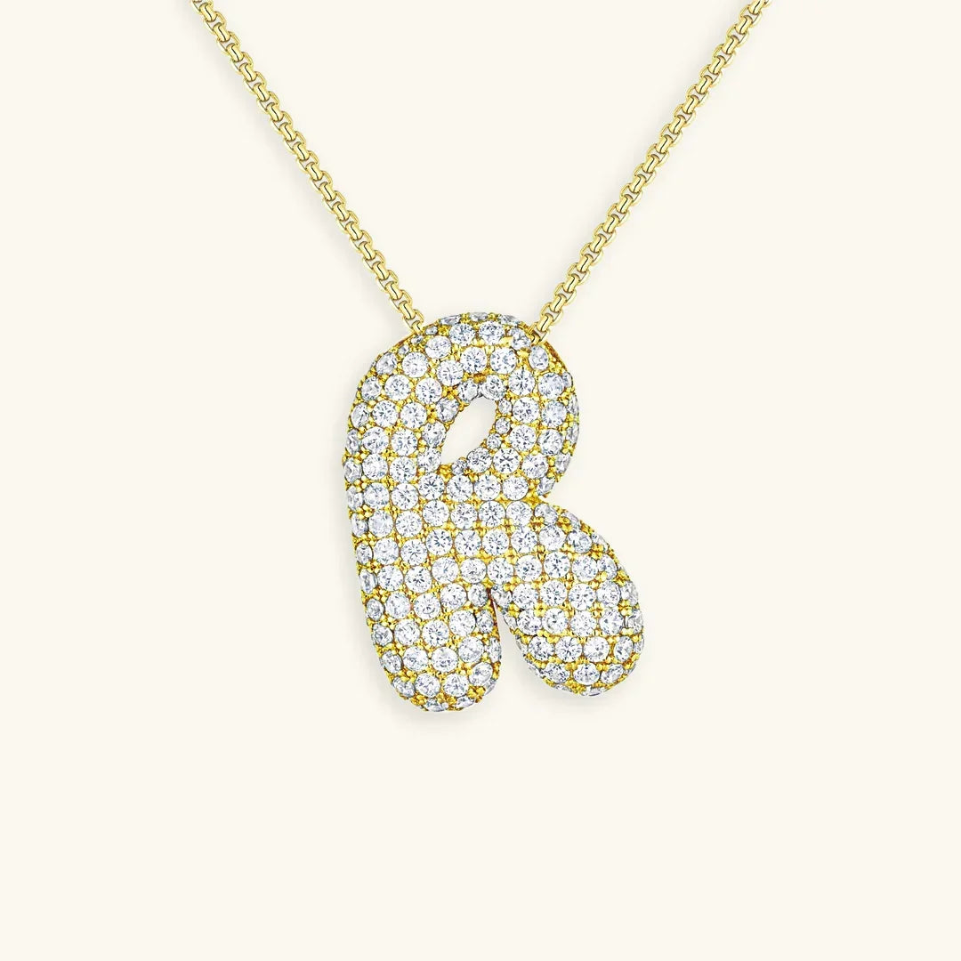 Bubble Initial Necklace