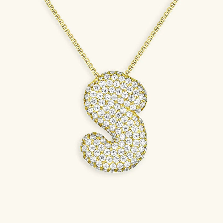 Bubble Initial Necklace