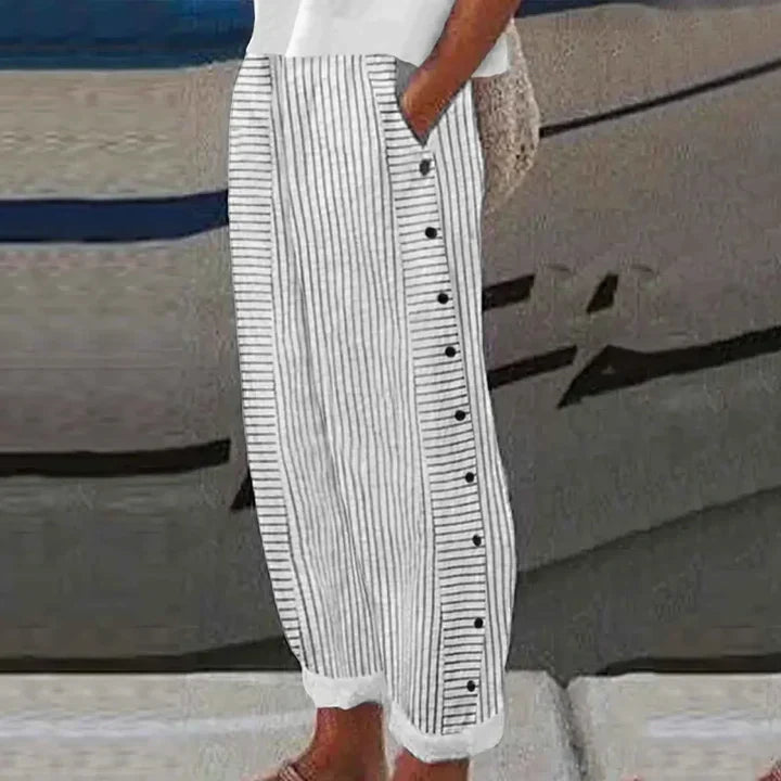 Inaya™ Seabreeze Stripe Button Pants