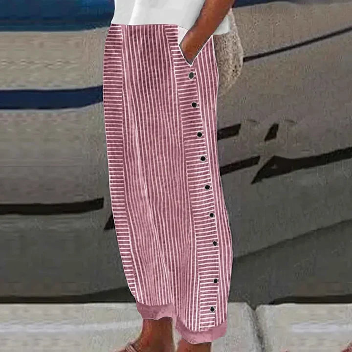 Inaya™ Seabreeze Stripe Button Pants