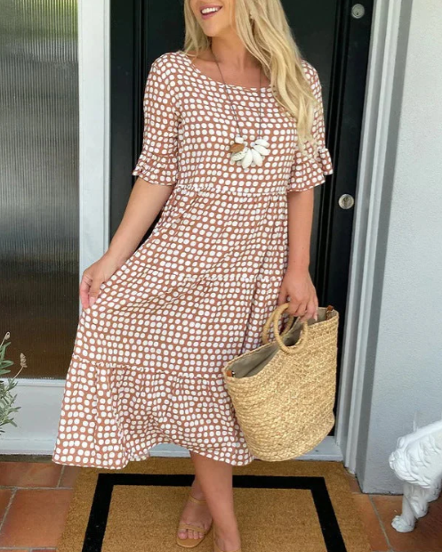 Julia™ Short-Sleeve Midi Dress