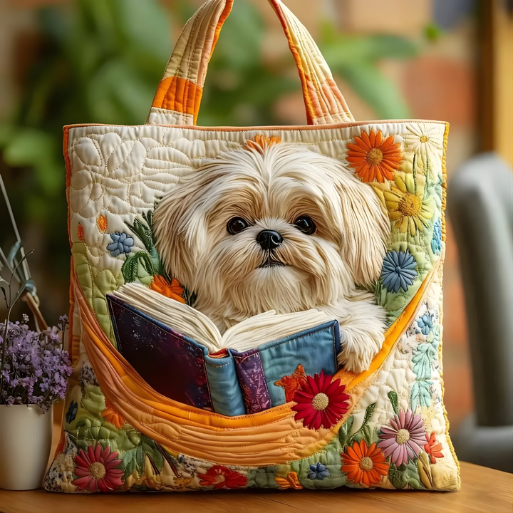 Storytime Puppy Garden | Handmade Quilted Tote