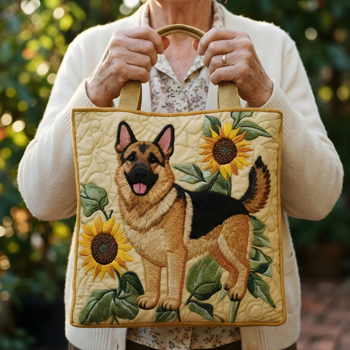 Sunflower Shepherd Charm | Handmade Quilted Tote