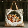Winter Fox Haven | Handmade Quilted Tote