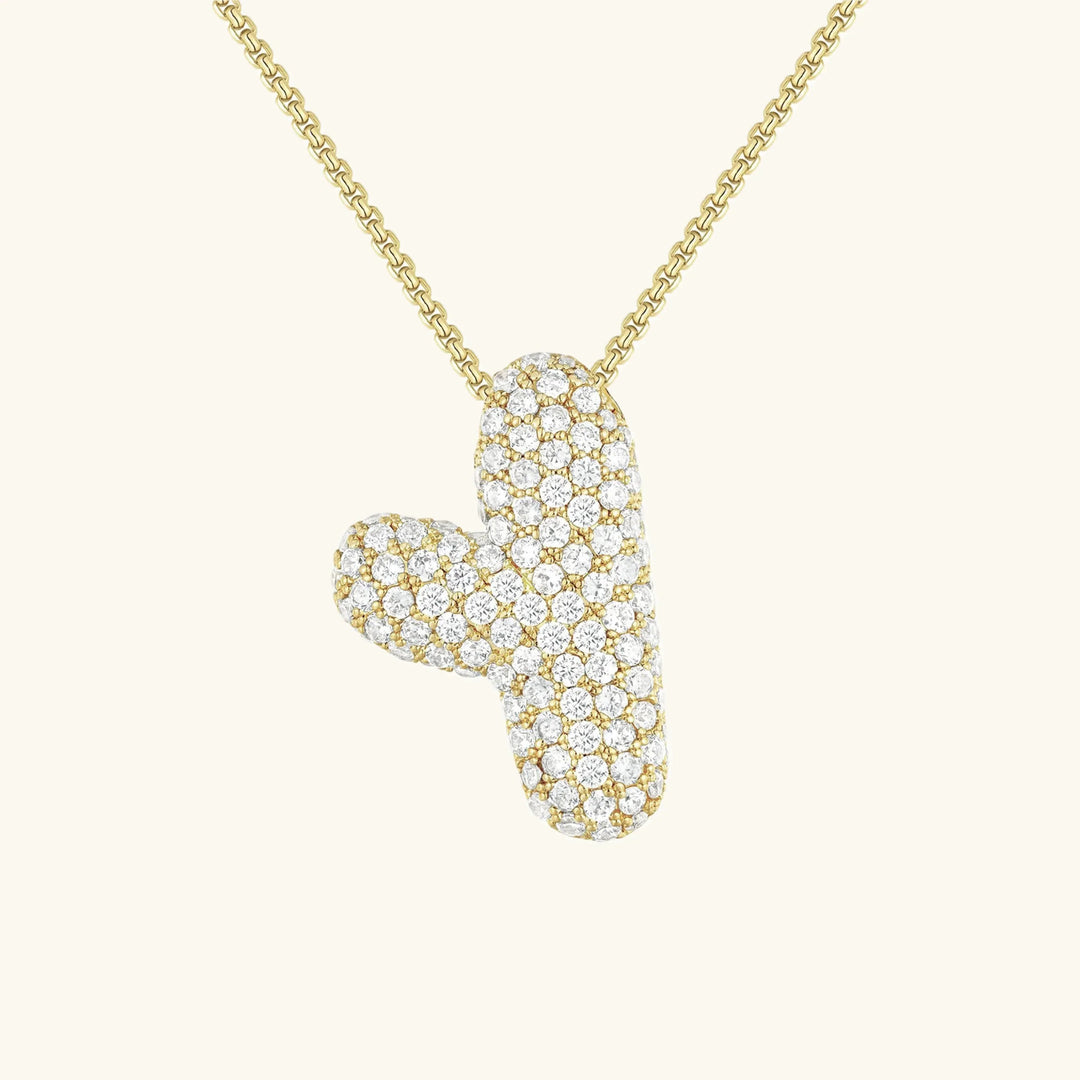 Bubble Initial Necklace