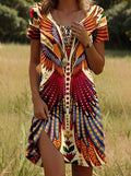 Reese™ Trendy Ethnic Printed Spring Dress