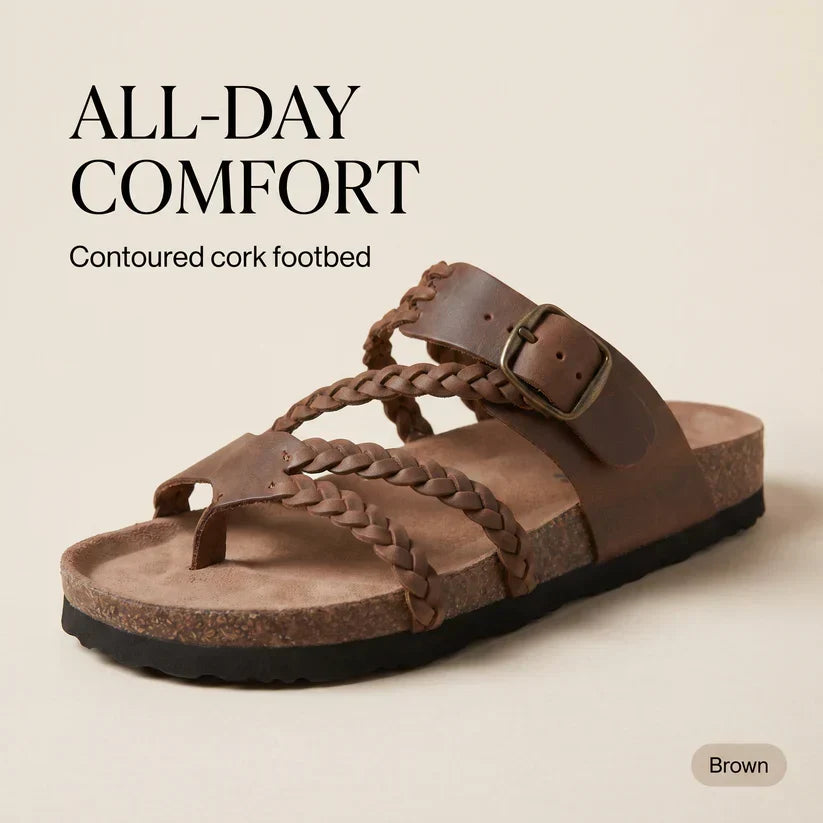 Leah™ Braided Cork Comfort Sandals