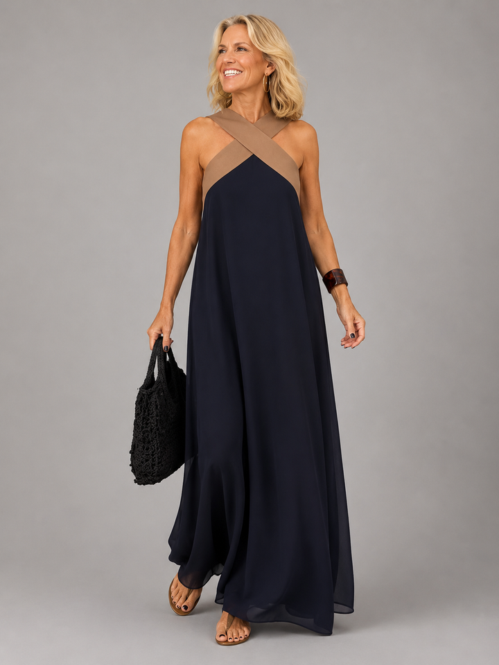 Madelynn | Cross Elegance Maxi Dress