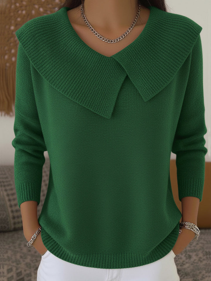 Yareli Elegant Collar Knit Jumper