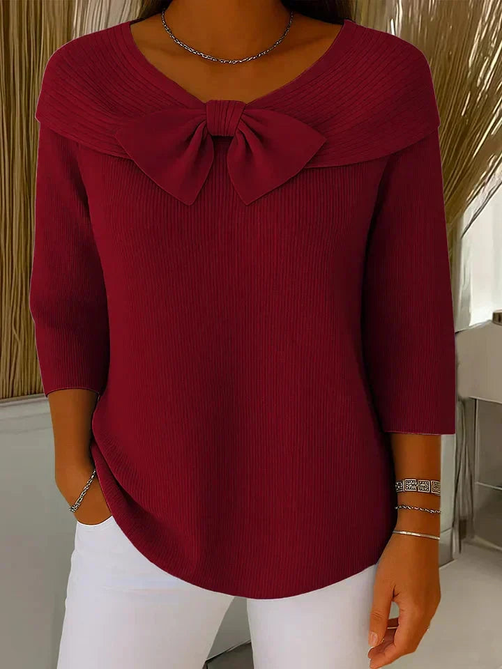 Remi™ Elegant Knitted Bow Top