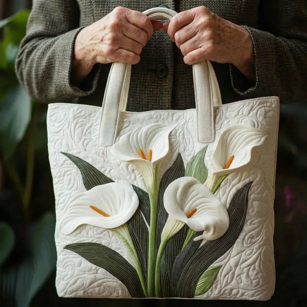 Quilted Artisan Bag - White Aromas