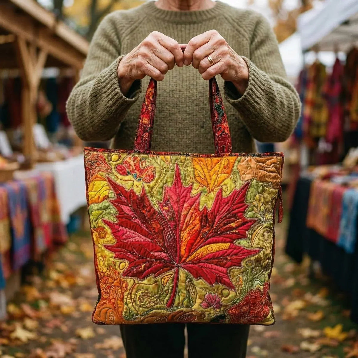 Handcrafted Tote Bag - Maple at Sunset