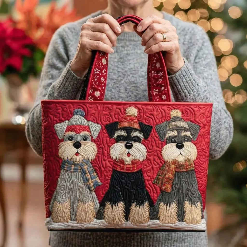 Handcrafted Tote Bag - Trio of Schnauzers