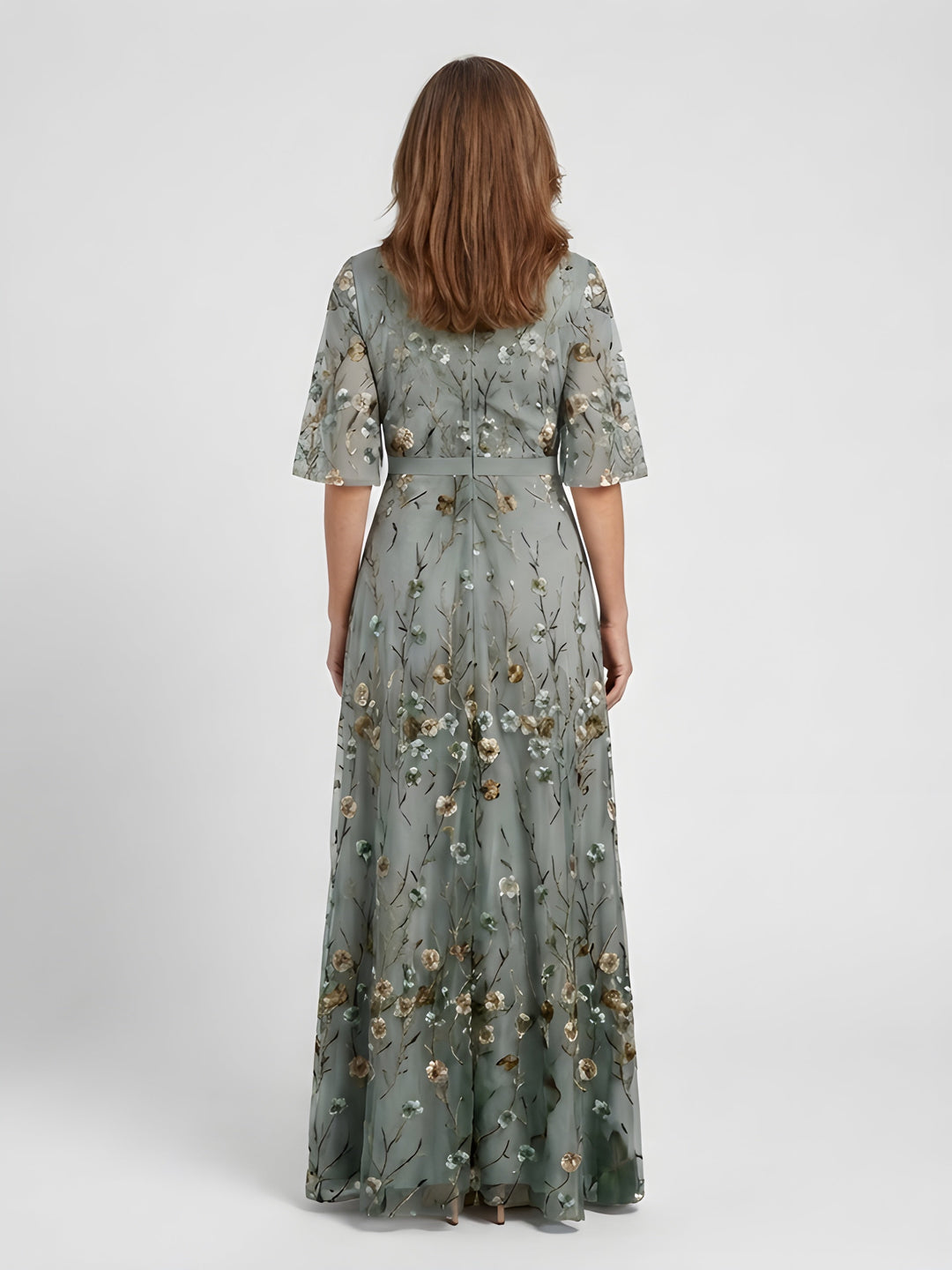 Amber | Floral V-Neck Maxi Dress
