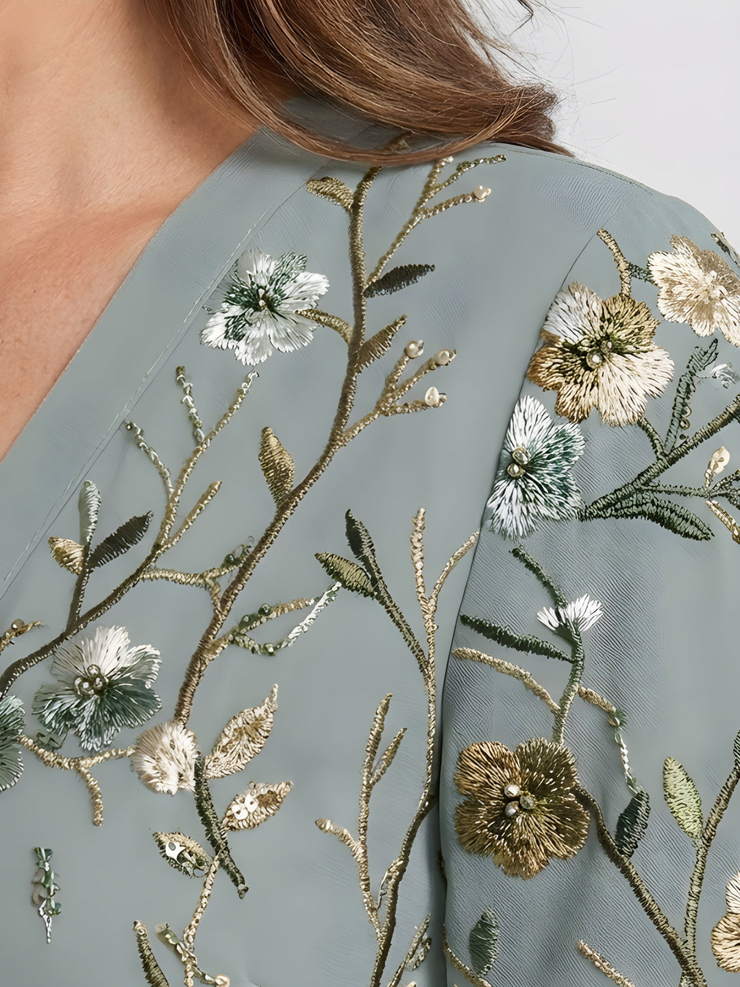 Amber | Floral V-Neck Maxi Dress