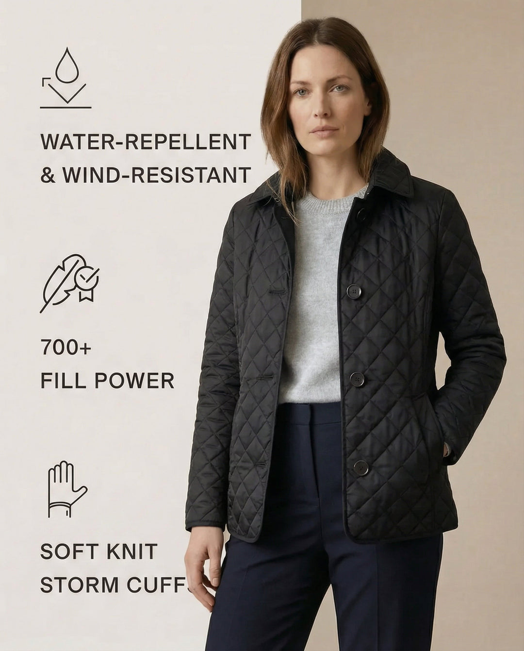 Olive™ Quilted Button-Up Jacket
