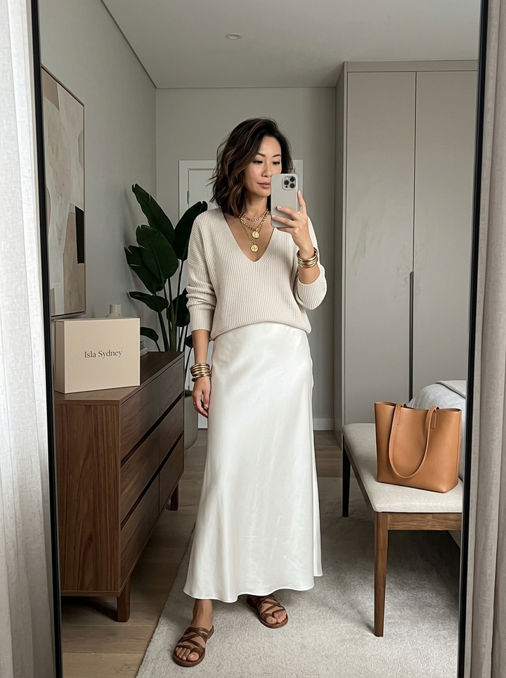 Isolde™ Knit &amp; Satin Ensemble