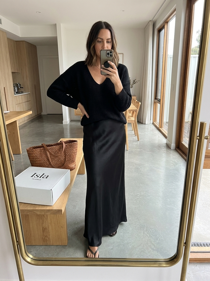Isolde™ Knit &amp; Satin Ensemble