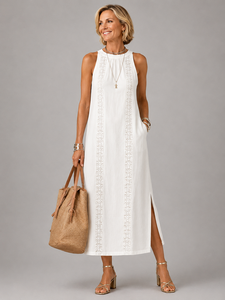 Emberly™ Relaxed Embroidered Midi Dress