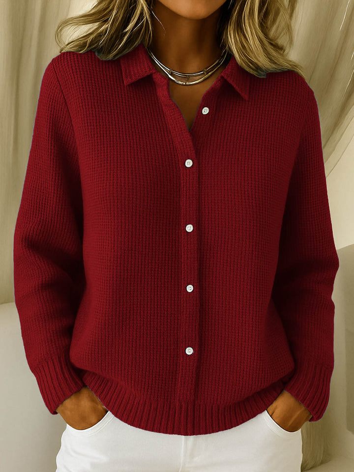 Amari Classic Waffle Knit Cardigan