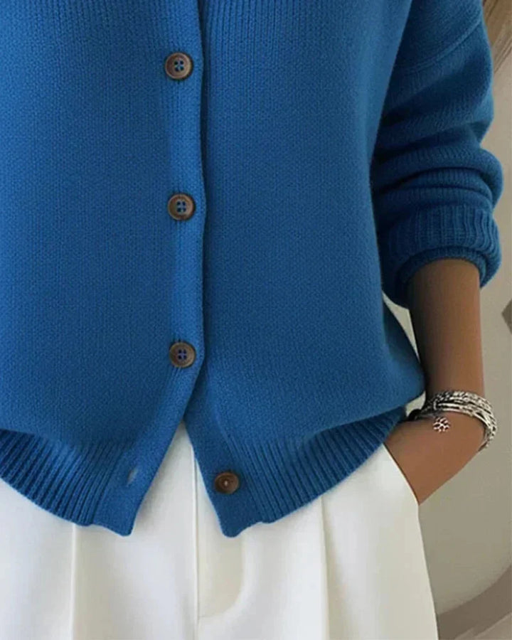 Amara Classic Collared Knit Cardigan