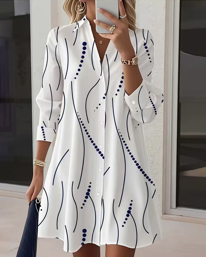 Juliette™ Wavy Collar A-Line Dress